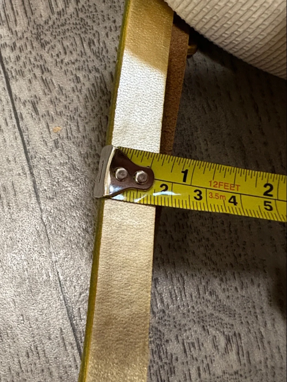Gold Leather Skinny Women's Belt with Polished Gold Buckle Plus Size